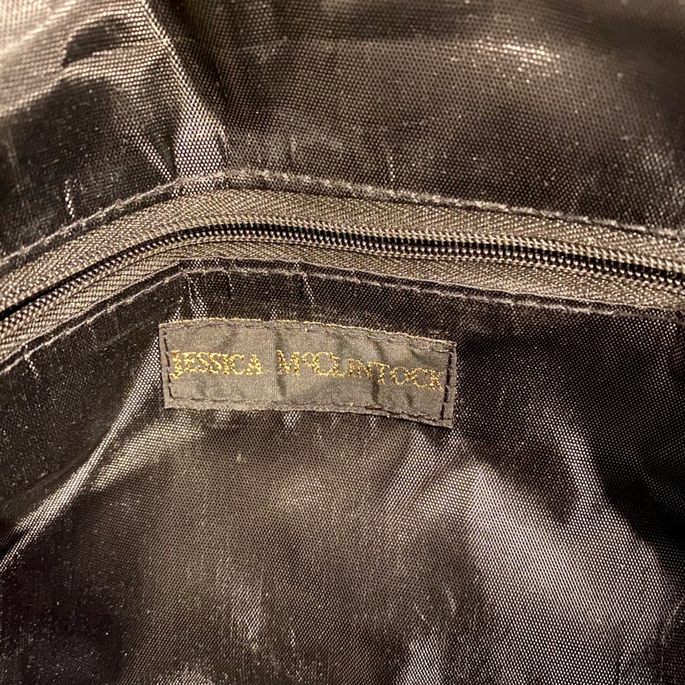 JESSICA MCCLINTOCK Black Patent Envelope Clutch - Picture 5 of 5